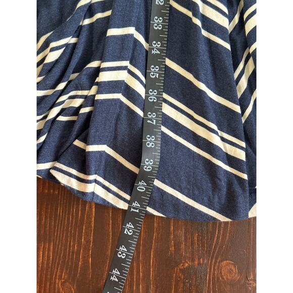 Ralph Lauren Fit & Flare Dress S Navy Blue Cream Strips Classic Preppy Old Money - Picture 9 of 10
